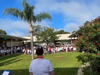 courtyard of students